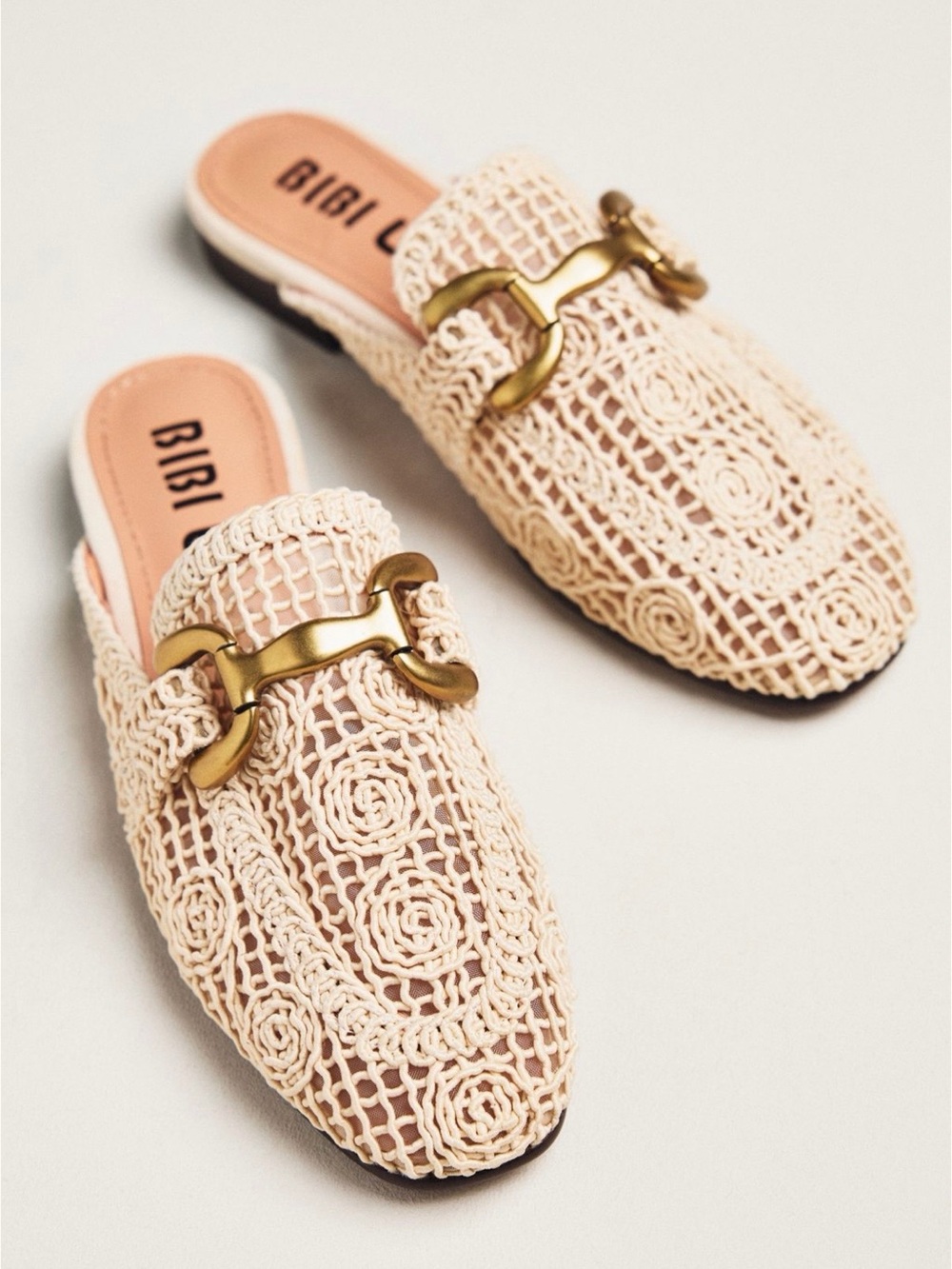 Anthropologie Bibi Lou Crochet Slip On Loafer Mules NIB!